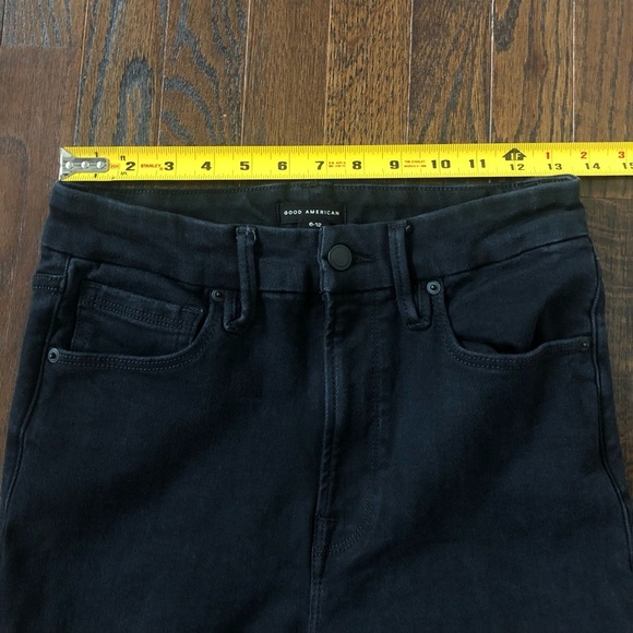 Good American Women's 6-12 Always Fits Good Legs Skinny Black High-Rise Jeans - Picture 8 of 14